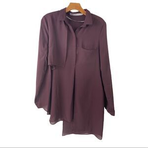 Tiger of Sweden Kinsey Plum Wine Longline Blouse S